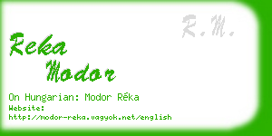 reka modor business card