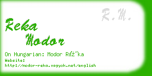 reka modor business card
